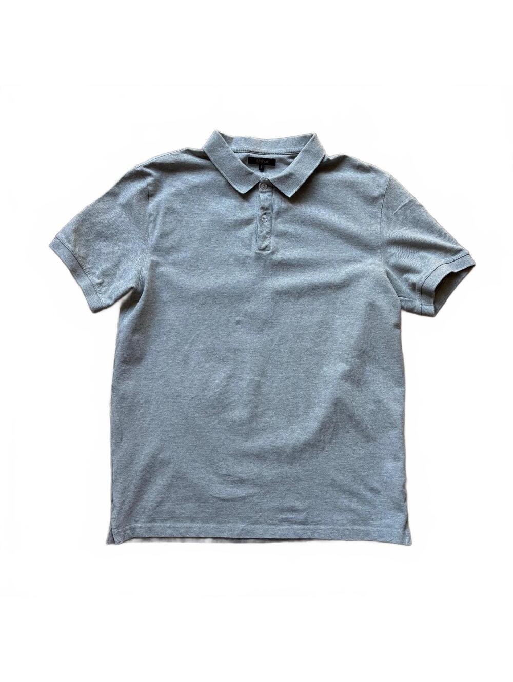 Quince Heather Grey Organic Cotton Polo Size L